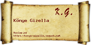 Könye Gizella névjegykártya