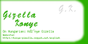 gizella konye business card